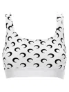 Marine Serre Crescent Moon-print Crop Top In Multicolor