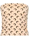 Marine Serre Moon Printed Second Skin Tube Top In Multi