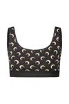 Marine Serre Moon Printed Jersey Sport Bra Clothing In Black