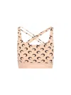 Marine Serre Moon Printed Jersey Sport Bra In Tan