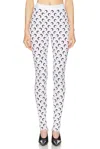 Marine Serre Recycled Moon Stirrup Leggings In Optical White