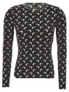 Marine Serre Moon Printed Jersey Second Skin Crewneck Top