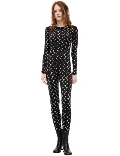 Marine Serre Moon Printed Jumpsuit In Black