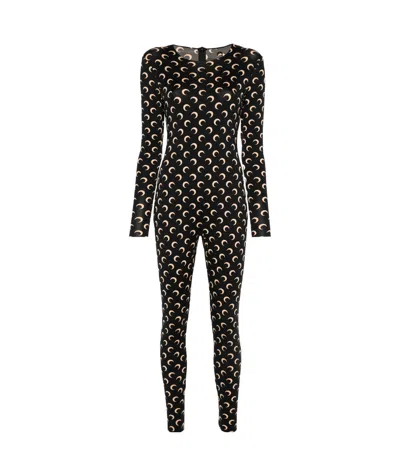 MARINE SERRE MARINE SERRE LOGO MONOGRAM CREWNECK JUMPSUIT