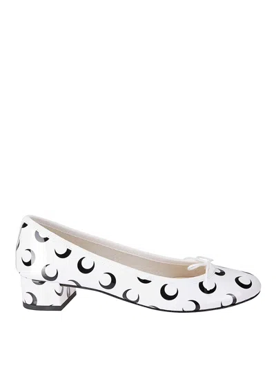 Marine Serre White & Black Repetto Edition Camille Ballet Heels