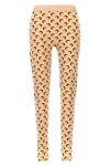 Marine Serre Beige Recycled Moon Jersey Stirrup Leggings