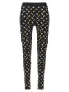 Marine Serre Moon Printed Stirrup Leggings In Black And Beige