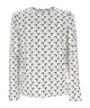 Marine Serre Moon Printed Long Sleeved T-shirt In White