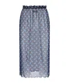 Marine Serre Crescent Moon Print Midi Skirt In Black
