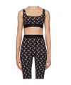 Marine Serre Moon-printed Plain Knitted Sports Bra