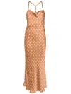 Marine Serre Moon Satin Long Slip Dress In Multi