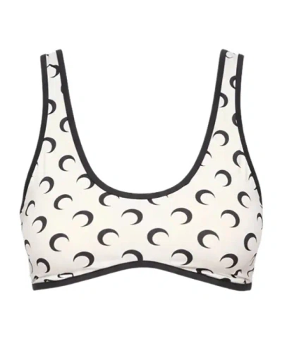 Marine Serre Moon Printed Scoop Neck Top In Multi