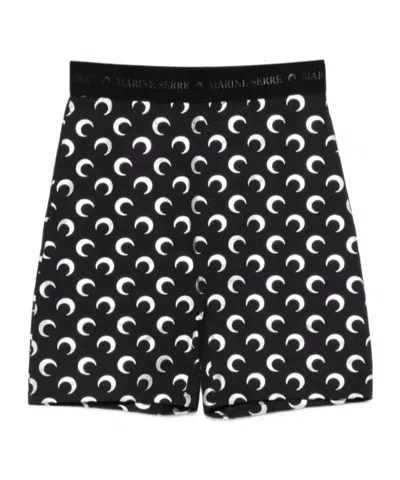 Marine Serre Moon Printed Shorts In Black