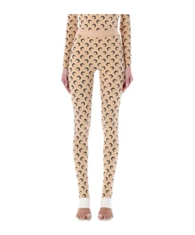 MARINE SERRE MARINE SERRE MOON PRINTED SKINNY-CUT LEGGINGS