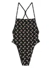 Marine Serre Moon-printed Swimsuit In Black