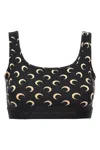 Marine Serre Moon Recycled Jersey Sports Bra In Black