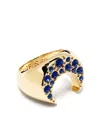Marine Serre Moon Ring In Gold