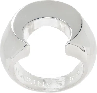 Marine Serre Moon Ring In Metallic