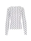 Marine Serre Second Skin Moon Crewneck Top In White