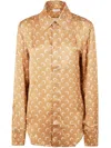 Marine Serre Moon Satin Button Down Shirt By