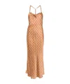 Marine Serre Moon Satin Long Slip Dress In Multi