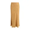 Marine Serre Moon Satin Midi Skirt In Orange