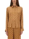 Marine Serre Women's Moon Satin Shirt In Multi
