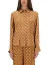 Marine Serre Women's Moon Satin Shirt In Multi