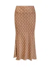Marine Serre Maxikleid Mit Sichelmond-print In Brown