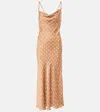Marine Serre Maxikleid Mit Sichelmond-print In Brown