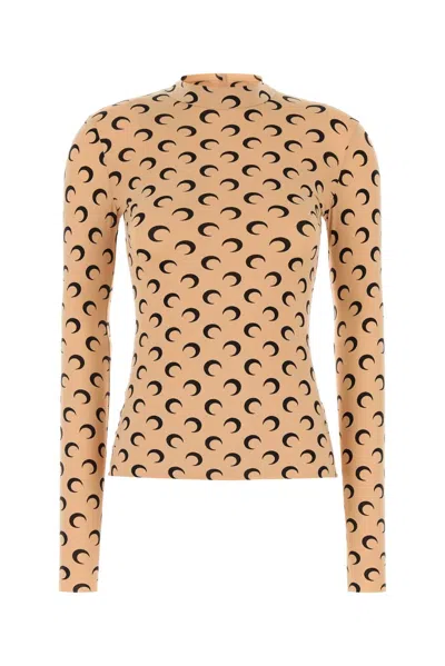 Marine Serre Moon Second Skin Top In Brown
