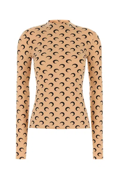 Marine Serre Moon Second Skin Top In Brown