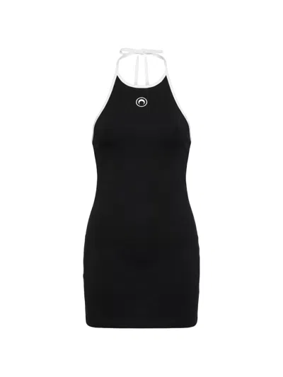Marine Serre Moon Short Dress In Black
