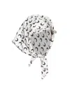 Marine Serre Stylish Hat With Tied Detail And Print In White