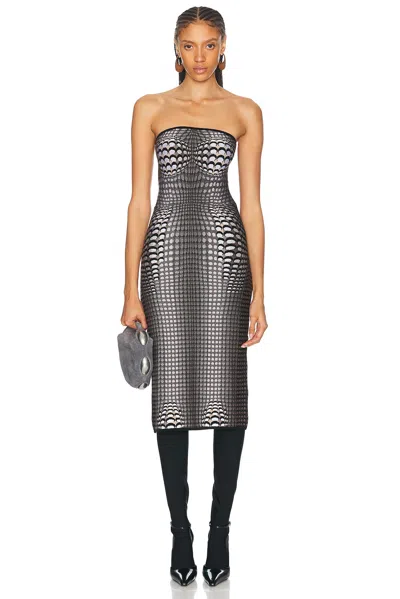 MARINE SERRE MOON SKIN JACQUARD KNIT TUBE DRESS