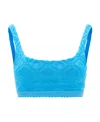 Marine Serre Moon Sponge Jacquard Bra Top In Blue