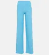 Marine Serre Moon Sponge Jacquard Wide Pants In Aquarius Jacquard