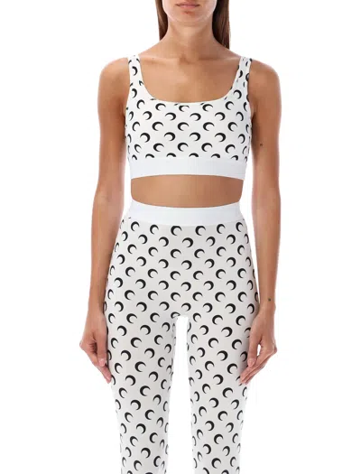 Marine Serre Moon Sport Bra In White