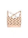 Marine Serre All Over Moon Bra In Beige