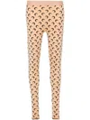 Marine Serre High-waisted Leggings With Crescent Moon Pattern In Multi