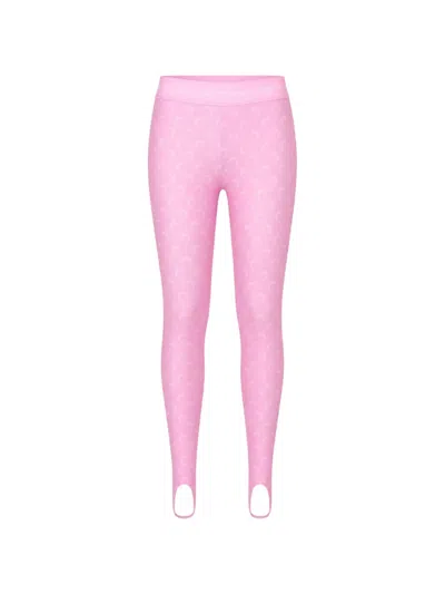 Marine Serre Moon Stirrup Leggings In Pink