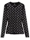 Marine Serre Moon Rhinestone-embellished Top In Black