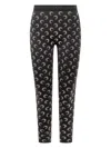 Marine Serre Black Crescent Moon-embellished Leggings