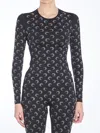 Marine Serre Moon Rhinestone-embellished Top In Black