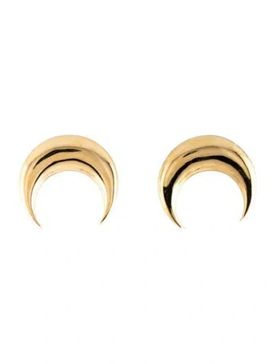 Pre-owned Marine Serre Moon Stud Earring In Multicolor