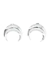 Marine Serre Mini Crescent Moon Earrings In Silver