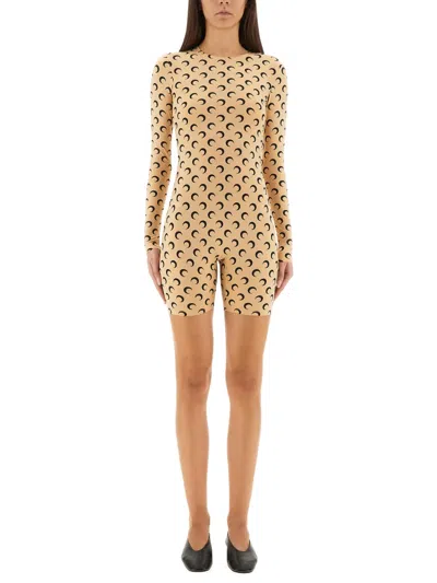 Marine Serre Moon Suit In Brown