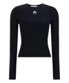 Marine Serre Crescent Moon-embroidered Sweater In Black