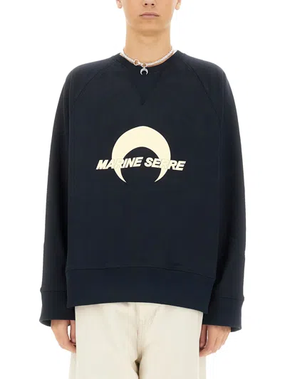 Marine Serre "moon" Sweatshirt In Black