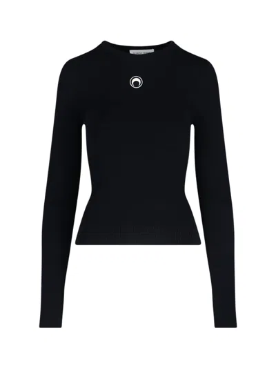 Marine Serre Moon T-shirt In Black